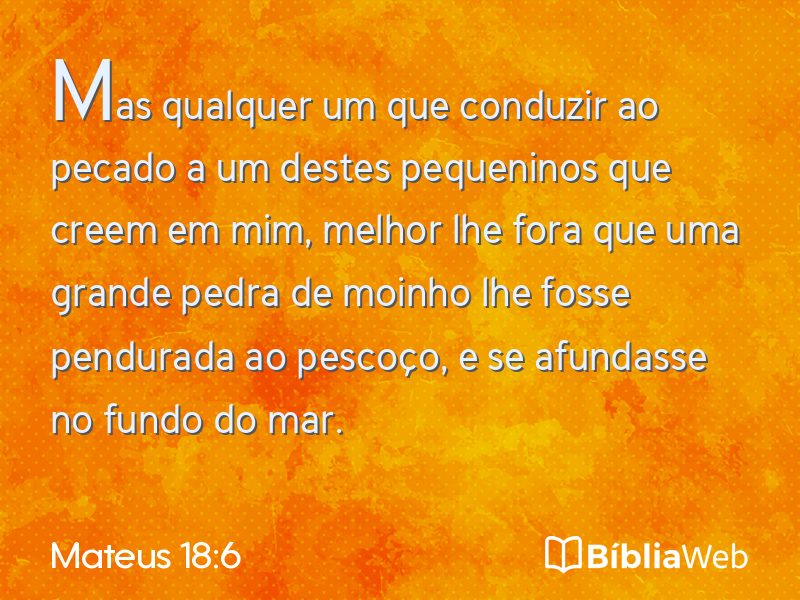Mateus 18:6 em imagem para compartilhar