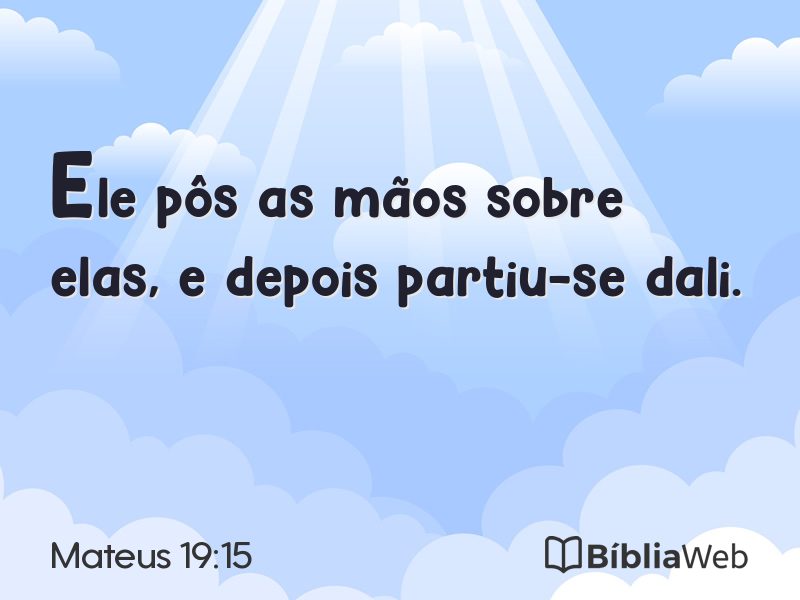 Mateus 19:15 em imagem para compartilhar