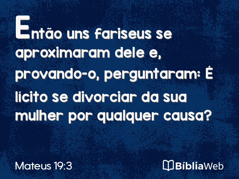 Mateus 19:3 em imagem para compartilhar