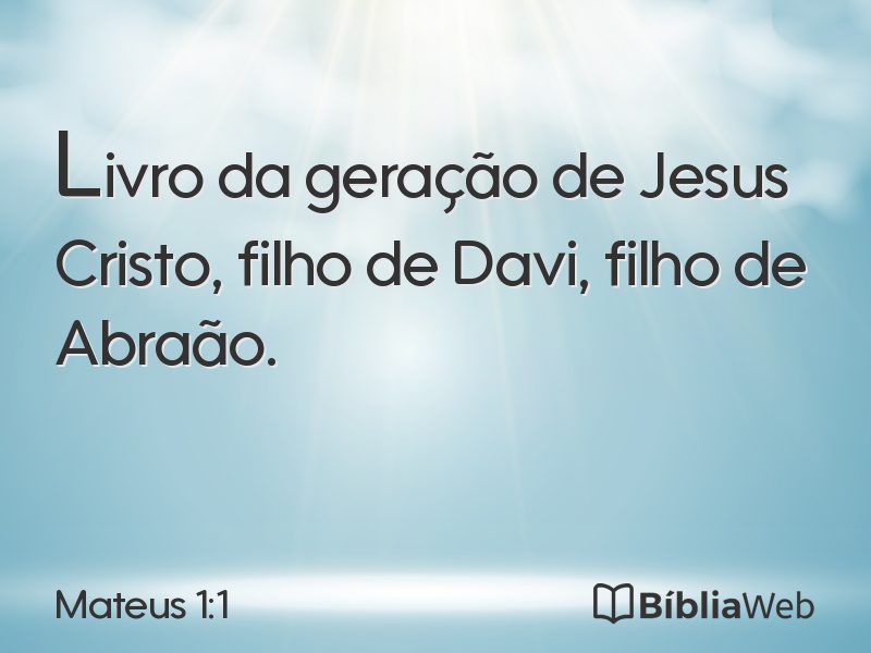 Mateus 1:1 em imagem para compartilhar