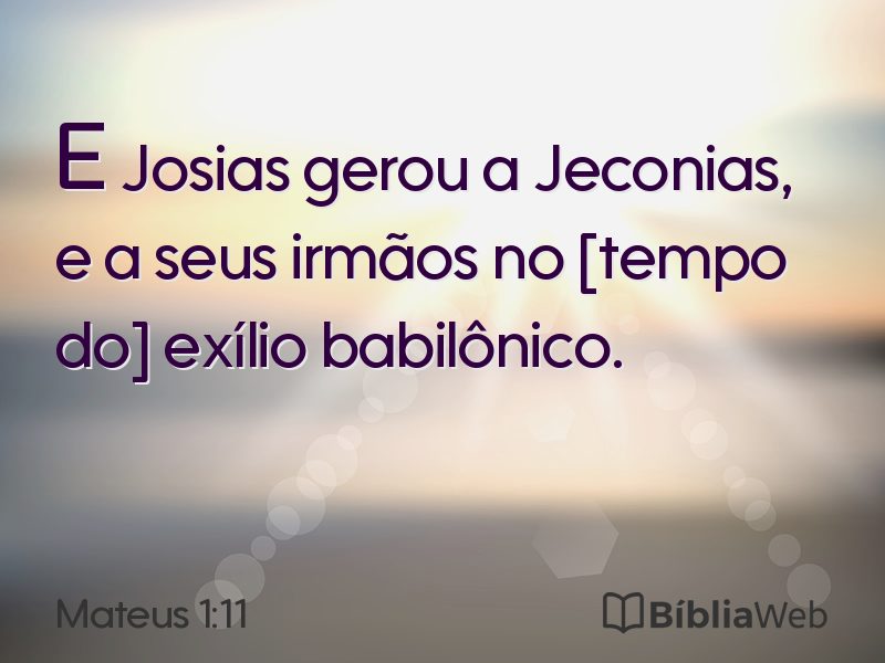 Mateus 1:11 em imagem para compartilhar