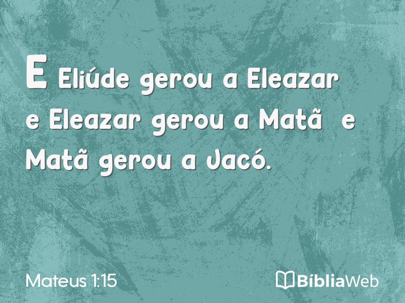 Mateus 1:15 em imagem para compartilhar