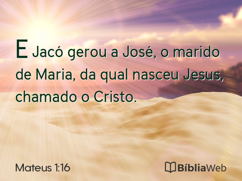 Mateus 1:16 em imagem para compartilhar