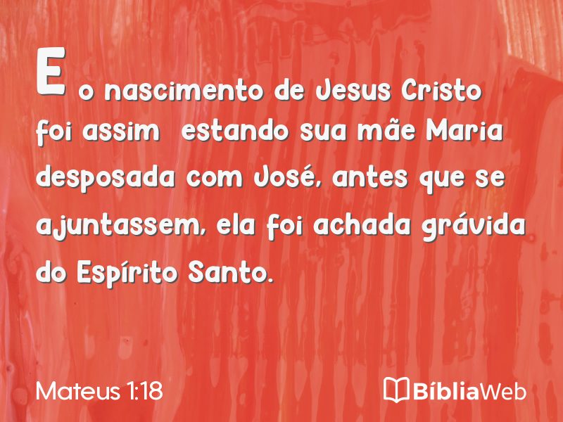Mateus 1:18 em imagem para compartilhar