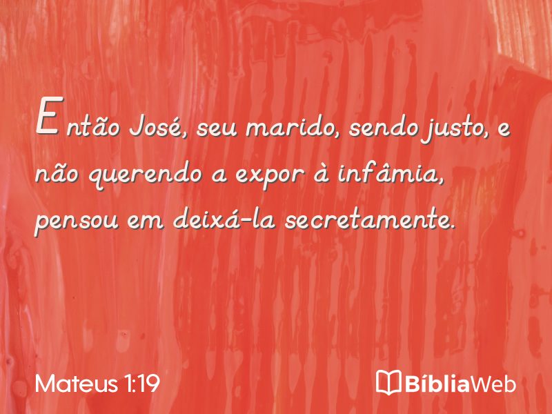 Mateus 1:19 em imagem para compartilhar