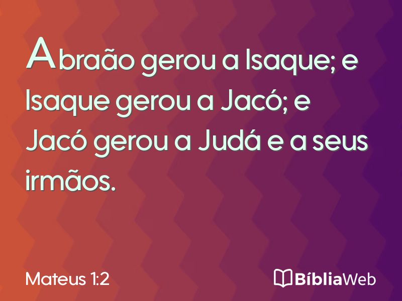 Mateus 1:2 em imagem para compartilhar
