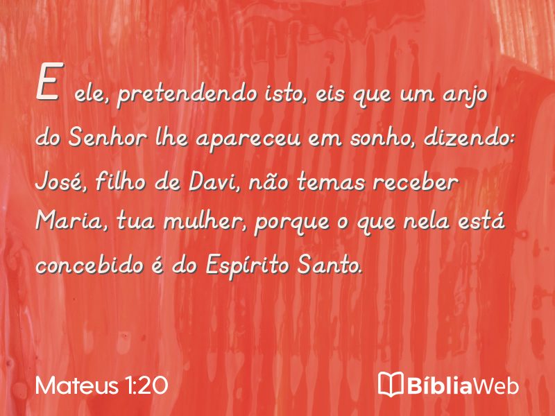 Mateus 1:20 em imagem para compartilhar