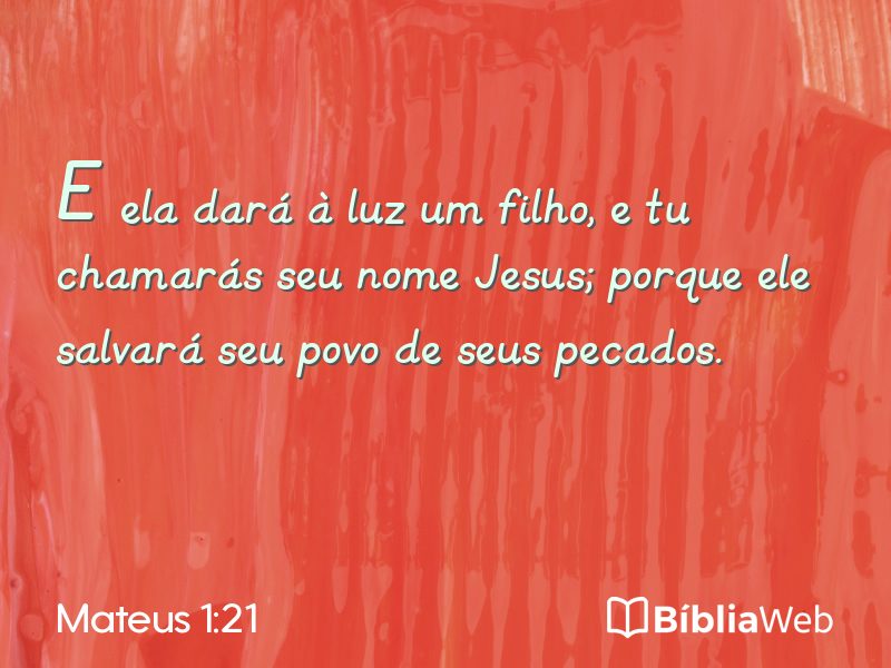 Mateus 1:21 em imagem para compartilhar
