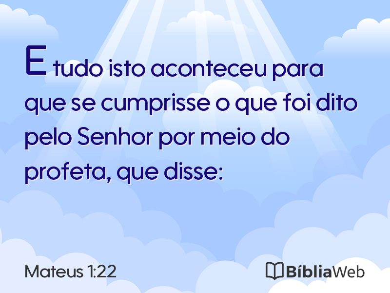 Mateus 1:22 em imagem para compartilhar