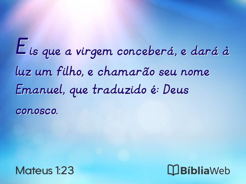 Mateus 1:23 em imagem para compartilhar