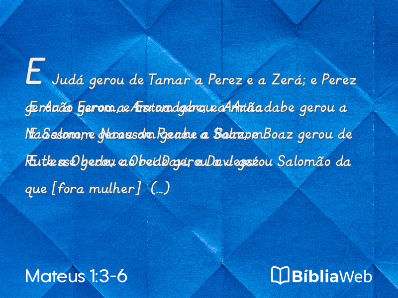 Mateus 1:3-6 em imagem para compartilhar
