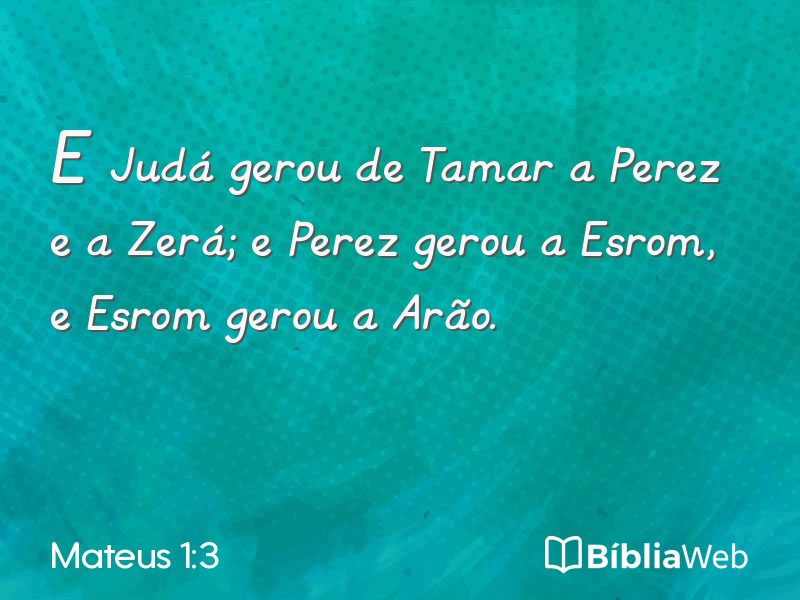 Mateus 1:3 em imagem para compartilhar