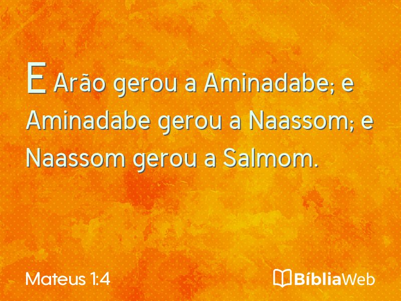 Mateus 1:4 em imagem para compartilhar
