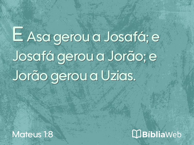 Mateus 1:8 em imagem para compartilhar