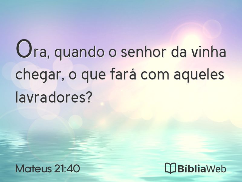 Mateus 21:40 em imagem para compartilhar