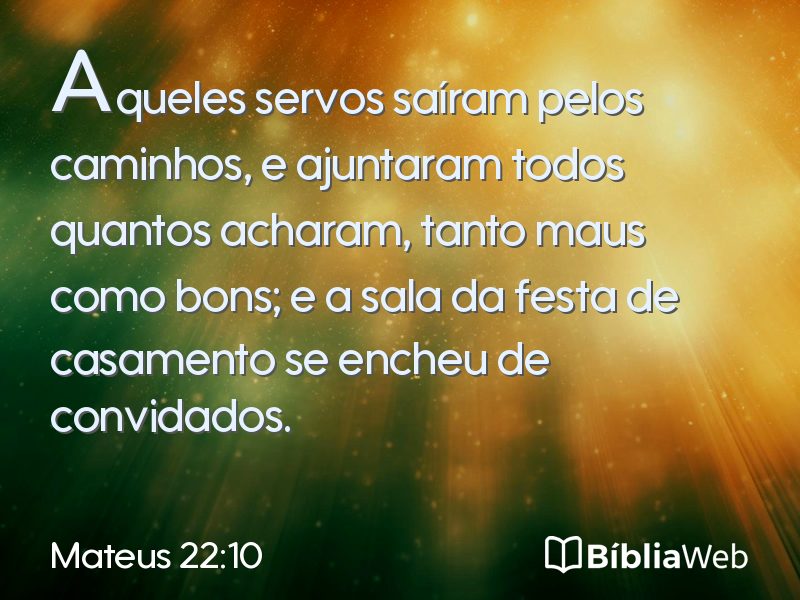Mateus 22:10 em imagem para compartilhar