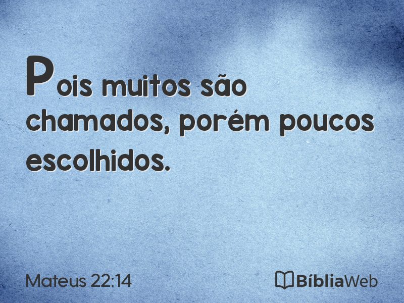 Mateus 22:14 em imagem para compartilhar