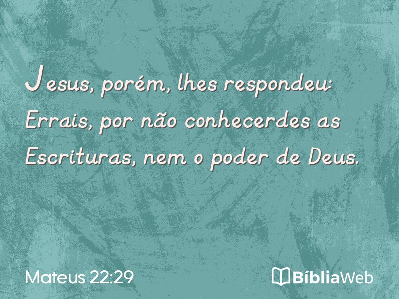 Mateus 22:29 em imagem para compartilhar