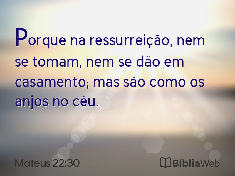 Mateus 22:30 em imagem para compartilhar