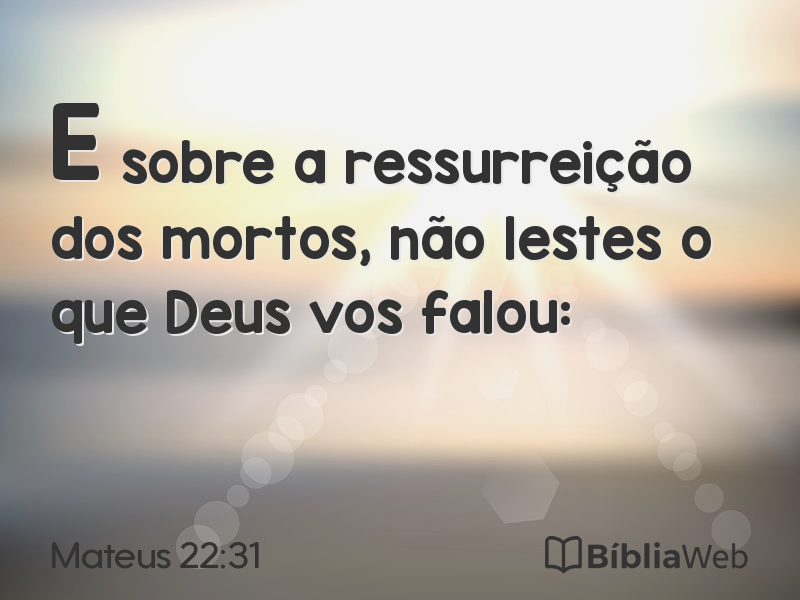 Mateus 22:31 em imagem para compartilhar
