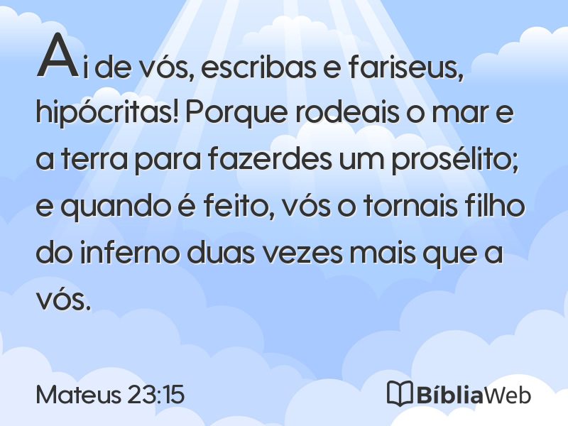 Mateus 23:15 em imagem para compartilhar