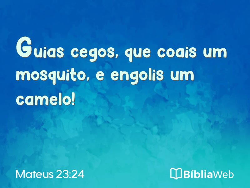 Mateus 23:24 em imagem para compartilhar
