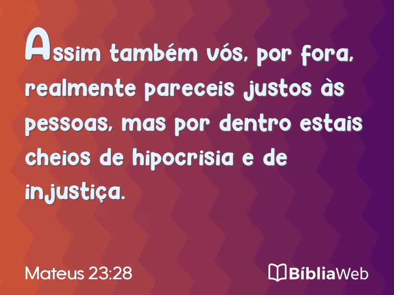 Mateus 23:28 em imagem para compartilhar