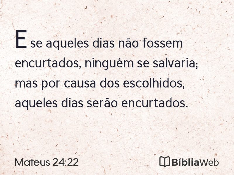 Mateus 24:22 em imagem para compartilhar