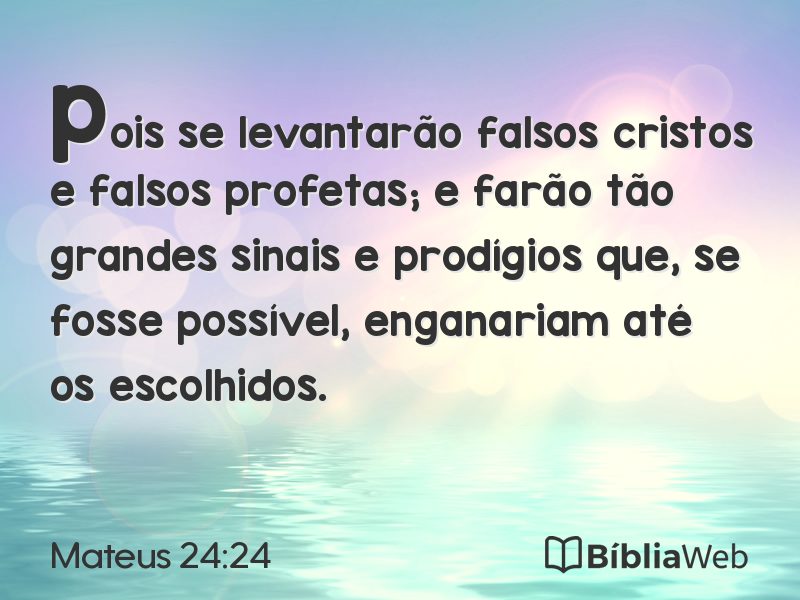 Mateus 24:24 em imagem para compartilhar