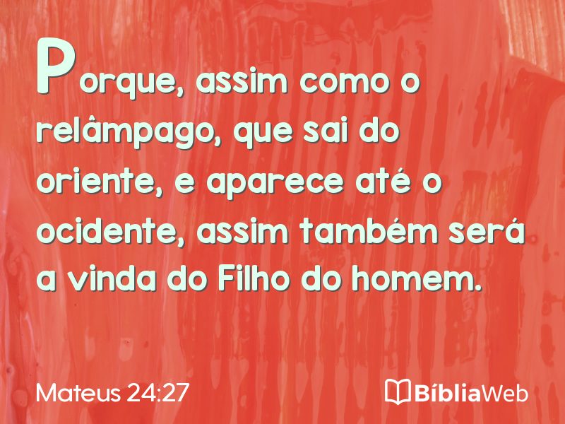 Mateus 24:27 em imagem para compartilhar