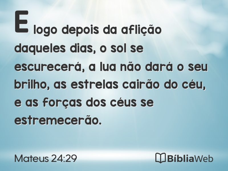 Mateus 24:29 em imagem para compartilhar