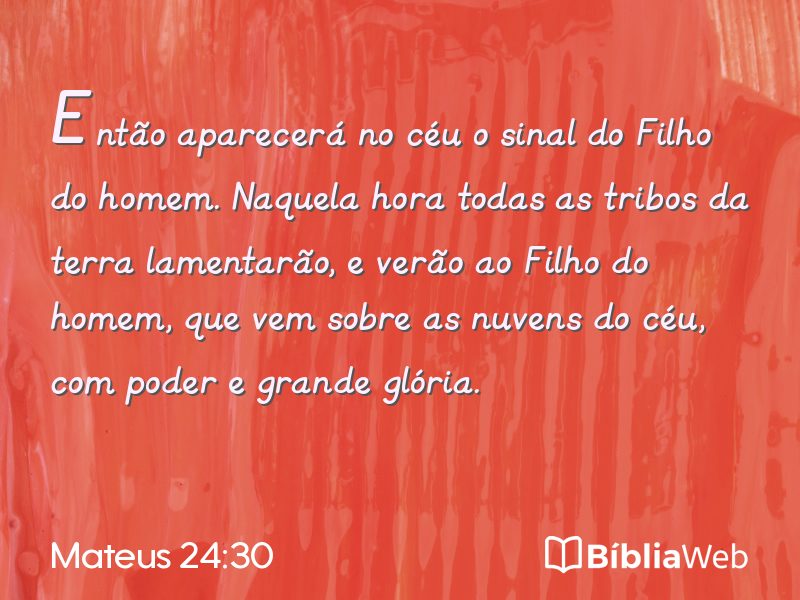 Mateus 24:30 em imagem para compartilhar