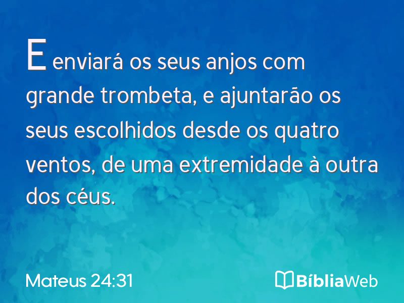 Mateus 24:31 em imagem para compartilhar