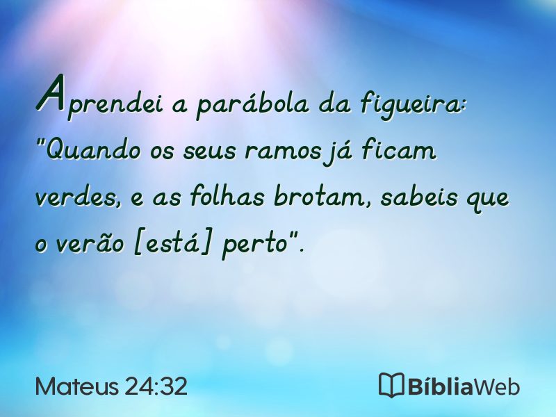 Mateus 24:32 em imagem para compartilhar