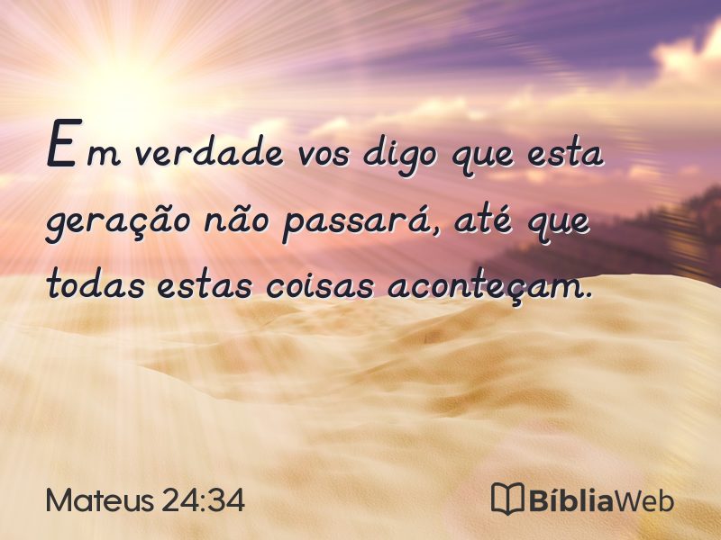 Mateus 24:34 em imagem para compartilhar