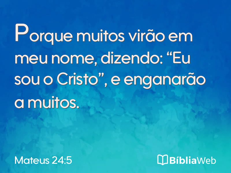 Mateus 24:5 em imagem para compartilhar