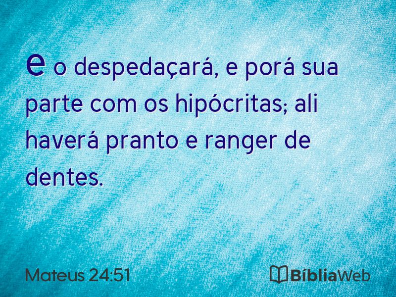 Mateus 24:51 em imagem para compartilhar
