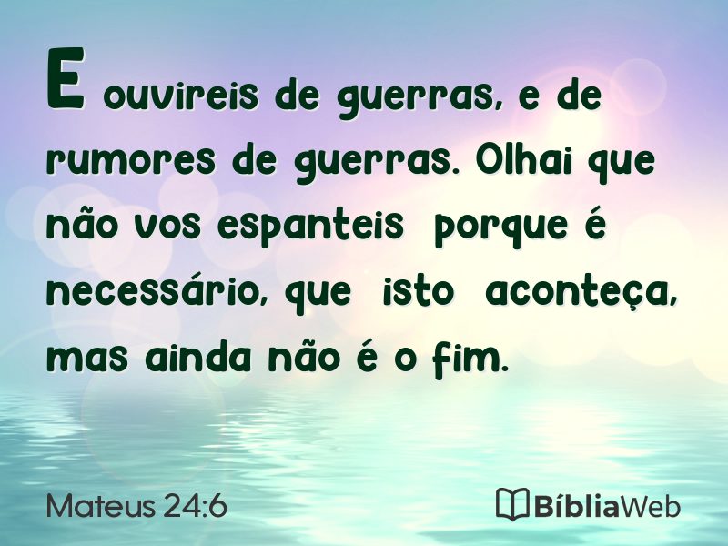 Mateus 24:6 em imagem para compartilhar