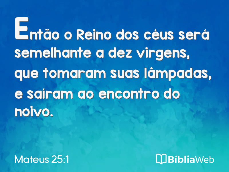 Mateus 25:1 em imagem para compartilhar