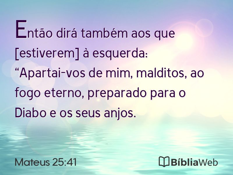 Mateus 25:41 em imagem para compartilhar