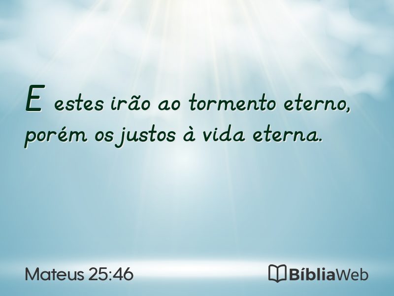 Mateus 25:46 em imagem para compartilhar