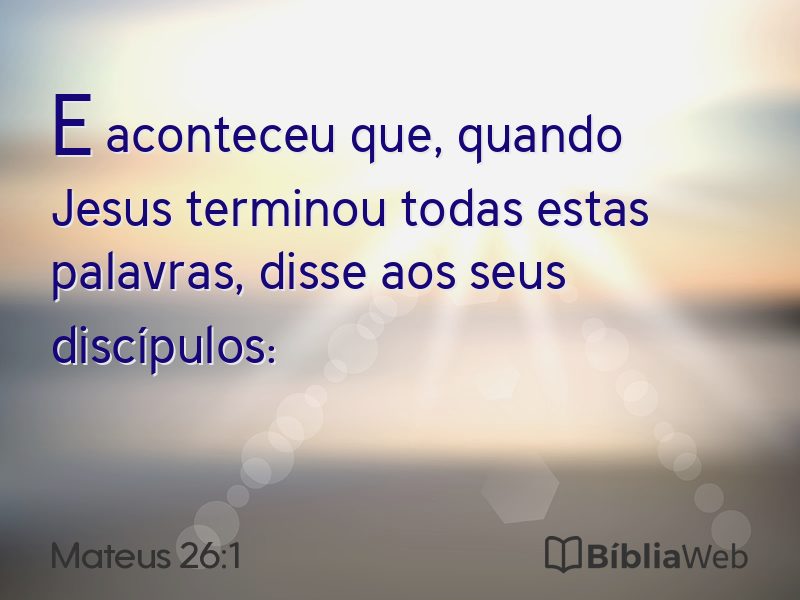 Mateus 26:1 em imagem para compartilhar