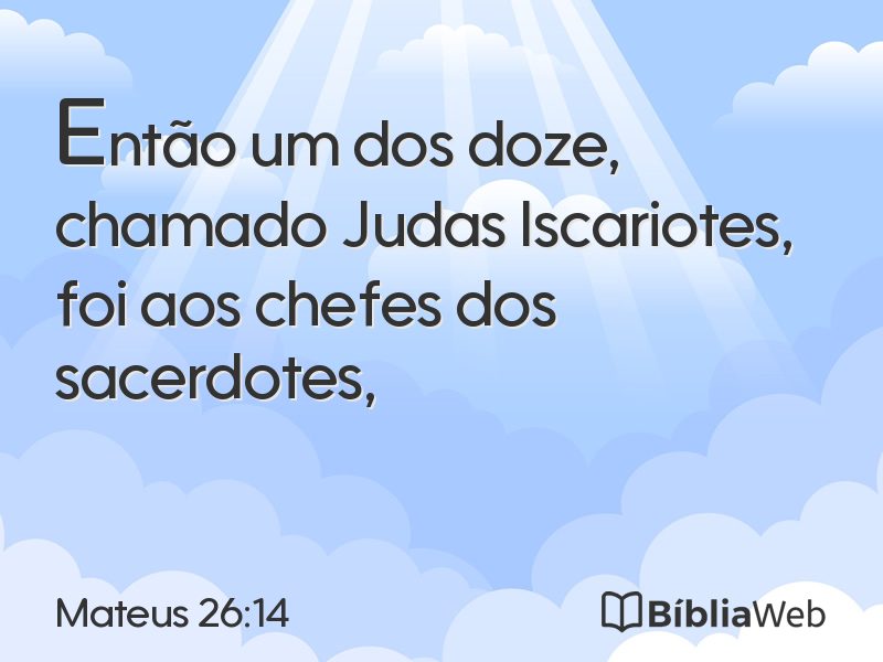 Mateus 26:14 em imagem para compartilhar