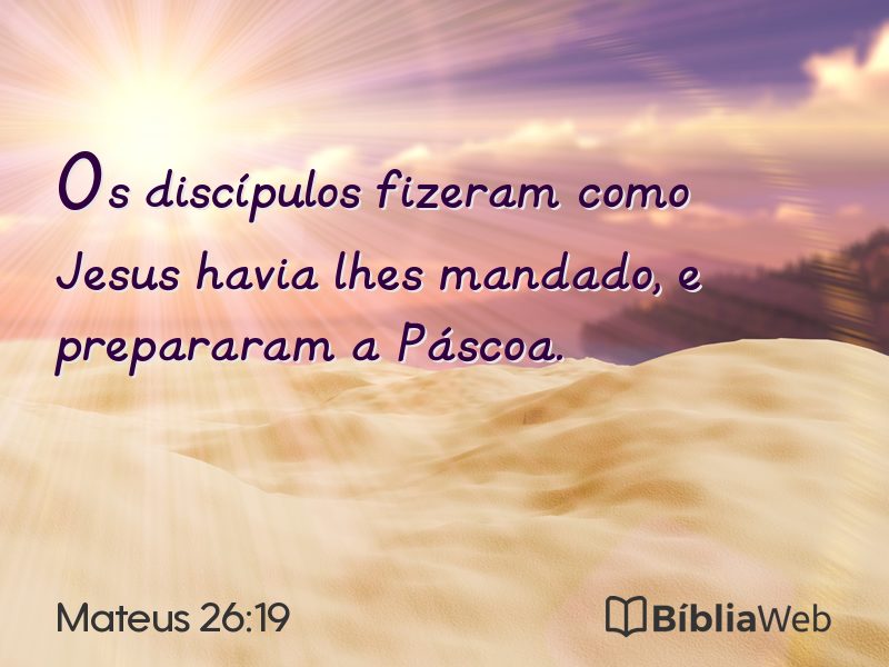 Mateus 26:19 em imagem para compartilhar
