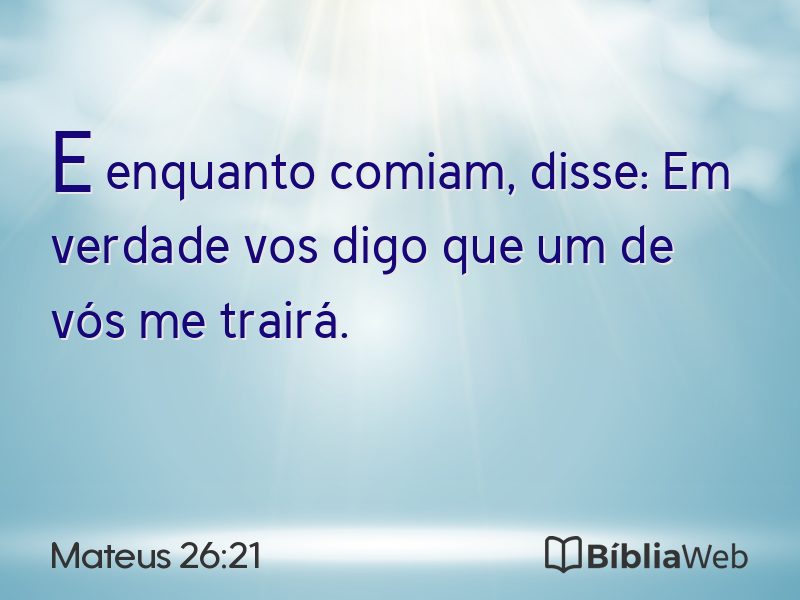 Mateus 26:21 em imagem para compartilhar