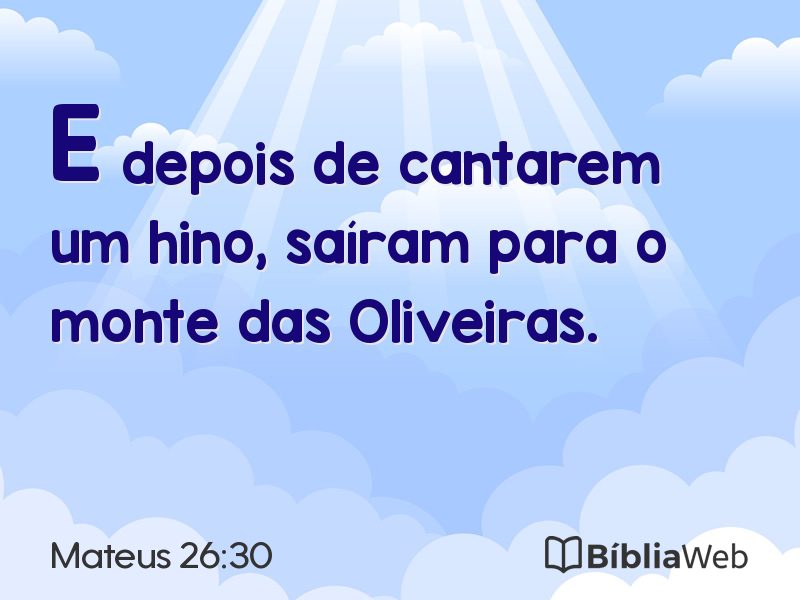 Mateus 26:30 em imagem para compartilhar