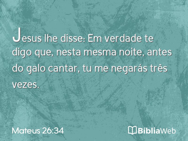 Mateus 26:34 em imagem para compartilhar