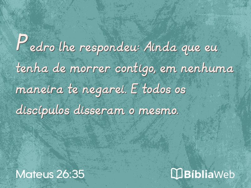Mateus 26:35 em imagem para compartilhar