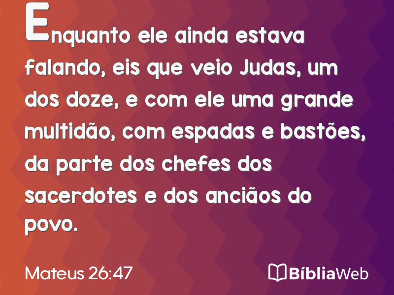 Mateus 26:47 em imagem para compartilhar