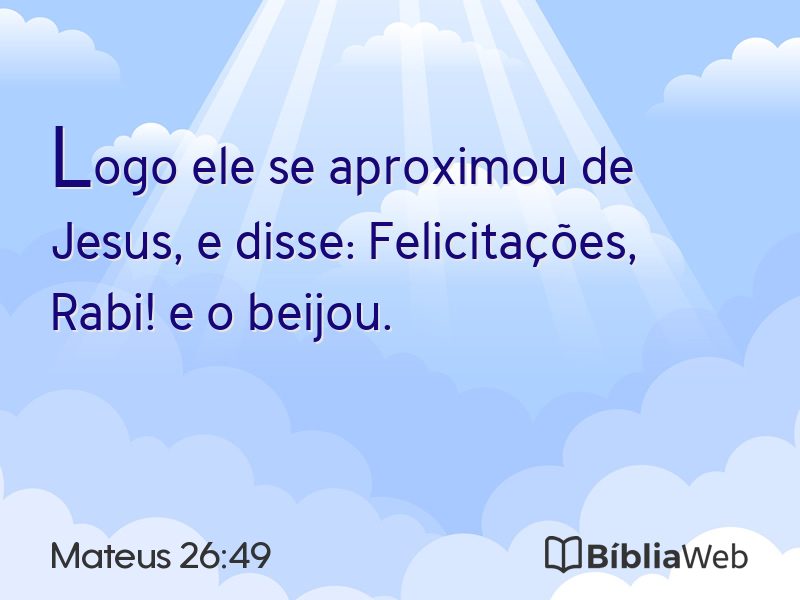 Mateus 26:49 em imagem para compartilhar